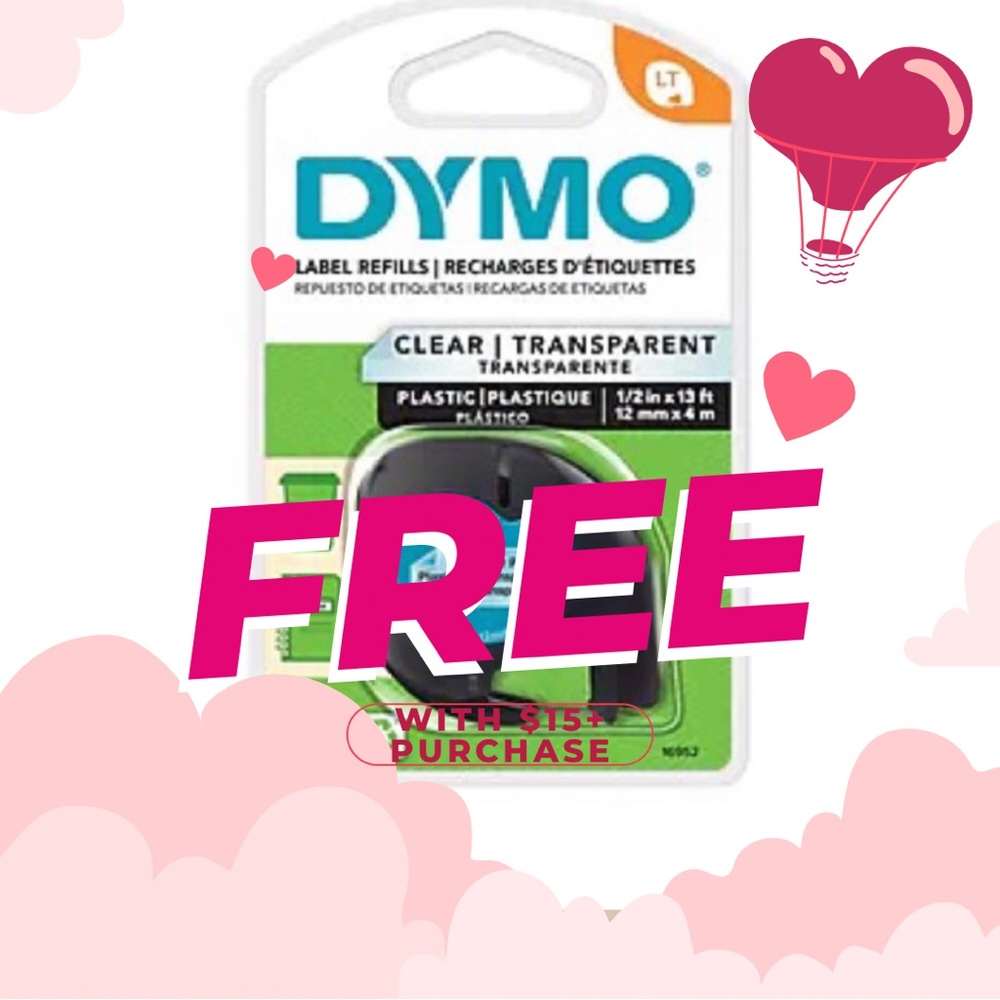 Free w/ $15+ purchase New! DYMO LetraTag 16952 Plastic Label Maker Tape